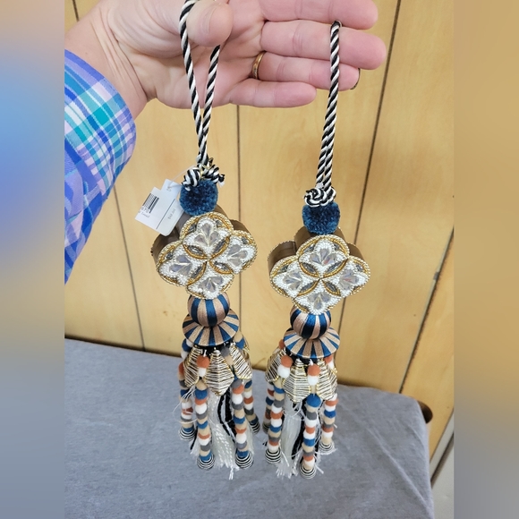 Two MacKenzie-Childs Cobblestone Beaded Tassels - Picture 7 of 11